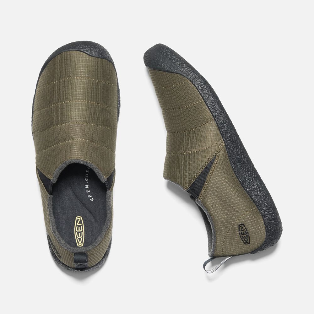 Keen Slippers Heren Olijfgroen/Zwart - Howser Ii - 67098-LXSQ